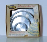Vintage Mirro 4-TIER Round Aluminum Cake Pan Set Party Wedding Birthday Box Vgc. Fixed Price $19.90.