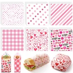 Reallnaive 300 Pcs Valentine Wax Paper Sheets For Food 12 Inch Pink Hear.... Fixed Price $52.77.