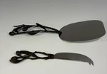 Michael Aram Olive Branch Server & Cheese Knife Set Stainless Steel Bronze. Fixed Price $60.00.