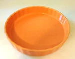 Chantal Quiche Pie Dish Orange 1.5 Quart Bake Freeze Serve Stoneware 10" X1.75". Fixed Price $52.99.