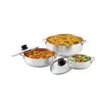 Imusa 3PC Basic Caldero Set With Glass Lid: Aluminum Cookware, 6-PIECE, Electric. Fixed Price $41.99.