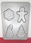 Food Network Holiday Christmas 4 Shapes Cookie Cake Pan. Fixed Price $10.43.