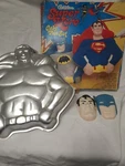 1977 Wilton Superman Hero Cake Pan 502 1212 With Masks See Description. Fixed Price $26.99.