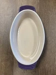 "cassis" Creuset Medium Oval Casserole Baking Dish Nwot 11.25" X 7.25" Purple. Fixed Price $150.99.