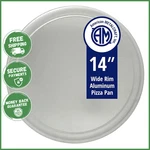 Wide Rim Aluminum Pizza Pan Round Baking Tray Durable Oven Cookware Bakeware. Fixed Price $9.14.