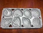 Vintage 1989 John Wright Cast Iron Muffin Cornbread Bake Pan. Fixed Price $19.00.