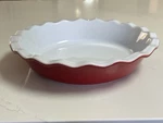 Emile Henry French Ceramic Artisan Deep Ruffled Pie Dish New. Fixed Price $44.99.