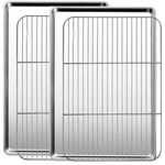 Baking With Racks Set 2 Sheets + , Stainless Steel Shee.... Fixed Price $47.86.