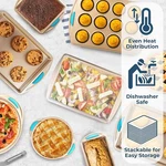 Baking Pan 10 Piece Nonstick Oven Bakeware Kitchen Set With Silicone Handles. Fixed Price $69.99.