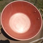 Matfer Bourgeat Extra Heavy Copper Jam Pan With Bronze Handles 16.75 Qt 7" Deep. Fixed Price $399.00.