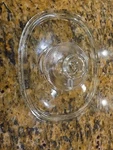 Replacement Lid Pyrex F-12-C Ribbed Clear Glass For 1.5 Qt French White Oval. Fixed Price $7.50.