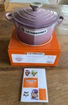 Creuset Enameled Cast Iron 2 Quart Heart Cocotte Dutch Oven Mauve Pink New. Fixed Price $199.99.