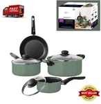 7 Piece Cookware Set Pots,pans Home Kitchen Cooking Stick,new. Fixed Price $27.97.
