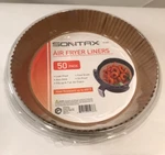 50 Pack Round Air Fryer Cooking Liners, Fits Up To 7 Qt., Non-stick, Leak Proof. Fixed Price $7.00.