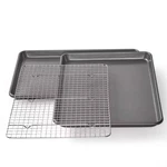 Chicago Metallic Professional Non-stick Cookie/jelly-roll Pan Set W/ Cooling Rac. Fixed Price $40.11.