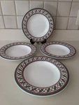 Set Of 4 Pier 1 Italy PERPER63 9.25" Red Green Pasta Soup Salad Bowls Christmas. Fixed Price $30.42.