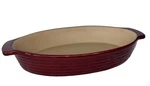 Pampered Chef Family Heritage Stoneware Oval Casserole Dish Cranberry 060605. Fixed Price $29.99.