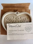 Pampered Chef Anniversary Heart Cookie Mold Stoneware #2918 With Box. Fixed Price $10.89.