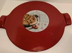 Emile Henry France Flame Pizza 14" Red Stoneware Baking Pan Dish. Fixed Price $59.99.