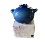 Nib Blueberry Le Creuset Stoneware Mini Cocotte 16 Oz. Fixed Price $105.00.