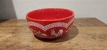 Temptations By Tara Doodle Red 5.5" Cereal Bowl (s) New. Fixed Price $12.74.