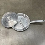 Vintage Parti-pan Divided Frying 10 3 Section Aluminum Skillet W/ Lid Usa. Fixed Price $29.95.