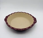The Pampered Chef Family Heritage 9" Pie Pan Dish Stoneware Cranberry 160205 Ex. Fixed Price $34.95.