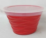 Temp-tations 1 Quart Wave Lenght Bowl,mixing, Serving, With Cover P8 BT5 H20 Red. Fixed Price $16.95.