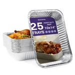 Matana 10X14 Aluminum Foil Pans (25 Pack) Disposable Baking Tin Trays. Fixed Price $62.05.