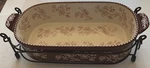 Temp-ations By Tara Floral Chocolate Brown 2 Qt. With Black Rack KFI-XNG-936844. Fixed Price $50.00.