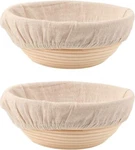 Bread Proofing Baskets Set 2 Round Dough 8.5INCH+8.5INCH, Beige. Fixed Price $42.61.