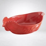 Revol Red Poultry Chicken Porcelain France Baking Dish 13" Casserole Roaster New. Fixed Price $24.99.