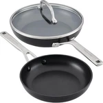 Kitchenaid Hard Anodized Induction Nonstick Frying Pan Lid Skillets 3 Piece Set. Fixed Price $85.90.