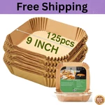Large Air Fryer Disposable Paper Liners Square 9 Inch, 125 Pcs Parchment Pape.... Fixed Price $14.49.