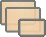 Silicone Baking Mat, 3 Pack Reusable 2HALF 1QUARTER Sheets, Gray. Fixed Price $21.34.