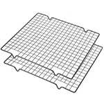 Lamoutor 2PCS Metal Kitchen Baking Cooling Rack Square 10 X 11 Inch, Black. Fixed Price $13.99.
