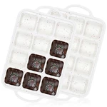Vinino 2-PIECE Silicone Brownie Pan Set With Dividers, Non-stick, Cream. Fixed Price $32.99.