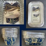 Ez Foil Vtg 1999 Nip Elegance 4 Mini Baby Loaf Pans With Clear Plastic Covers. Fixed Price $8.95.