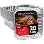 Stock Your Home Aluminum Pans 8X8 Disposable Foil (20 Pack) - Inch Square. Fixed Price $19.58.
