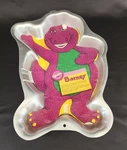 Barney Wilton Cake Pan 1990S. Fixed Price $9.99.