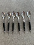 Jean Dubost Laguiole Set 6 Coffee Spoons/ Teaspoons. Fixed Price $80.00.