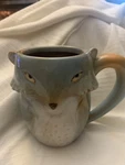 Pier 1 Imports Fox Mug Anthropomorphic Glazed Stoneware Coffee Cup Embossed. Fixed Price $14.90.