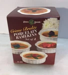 Nib Set Of 4 Dean Jacobs Creme Brulee Porcelain Ramekins 5 1/2 Oz Capacity. Fixed Price $22.99.