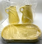 New! Temptations Woodland Buttercream Vinegar & Oil Dispensers Tray Cork Lids. Fixed Price $7.98.