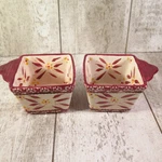 Temp-tations Bakeware Old World Cranberry Set Square Ramekins 2-10 Oz Each. Fixed Price $14.99.