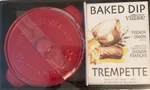 Gourmet Du Village Red Ceramic Brie Baker Gift Set With French Onion Dip Mix. Fixed Price $25.00.
