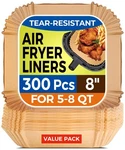 300 Pcs Air Fryer Paper Liners, 8" Square Disposable, Heavy-.... Fixed Price $31.03.