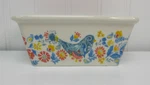 Pioneer Woman Mazie Mini Loaf Pan Stoneware Red Floral Bird 5.5" X 3" 2". Fixed Price $11.00.