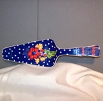 Pioneer Woman Floral Design Blue Background Pie Cake Server Knife 2012 Dmt. Fixed Price $10.50.