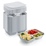 Disposable Aluminum Dinner Tray With Paper Lids Pack Of 25 3 Compartment Foi. Fixed Price $37.21.